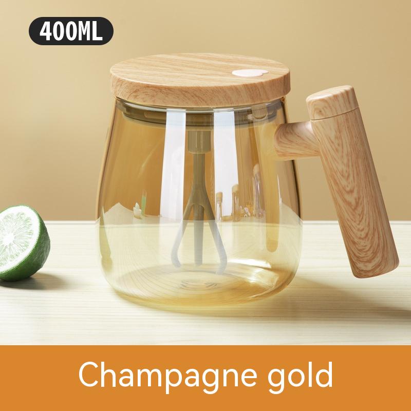 Self-Stirring Glass Coffee Mug, 400 ml (photo 11)