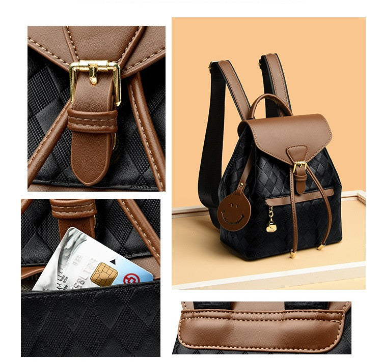 Women's PU Leather Bucket Backpack (photo 6)