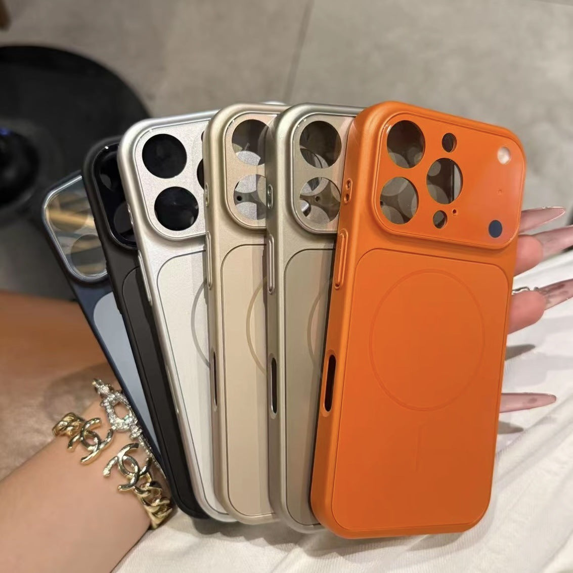Magnetic Frosted Glass Phone Case for iPhone 13 to 17 Series