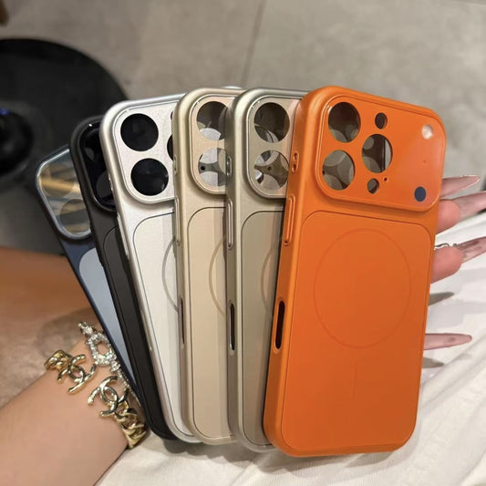 Magnetic Frosted Glass Phone Case for iPhone 13 to 17 Series