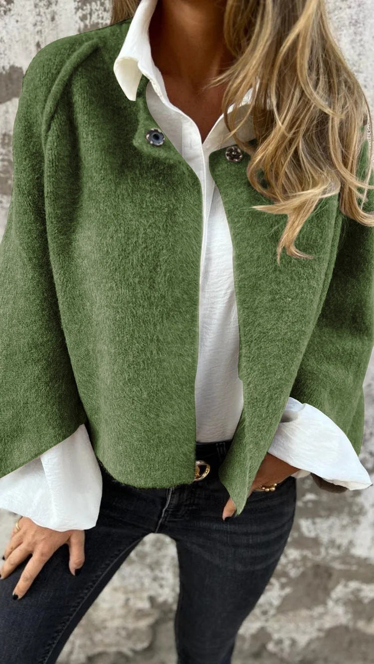 Women's Batwing-Sleeve Cropped Cardigan Jacket (photo 5)