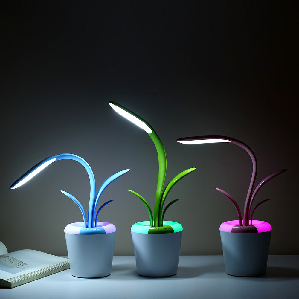Plant-Shaped Rechargeable LED Table Lamp with Night Light Mode (photo 2)