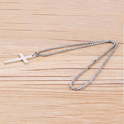 Stainless Steel Cross Pendant Necklace (photo 8)