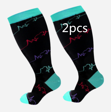 Plus-Size Printed Compression Socks (photo 38)