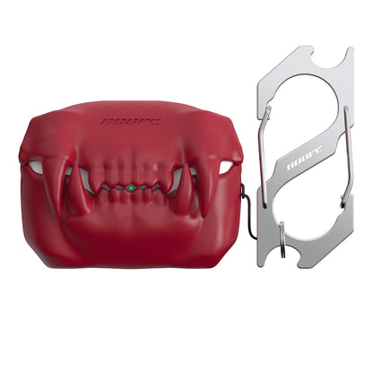 Teeth-Shaped Silicone Earbud Case with Keychain for AirPods (photo 13)