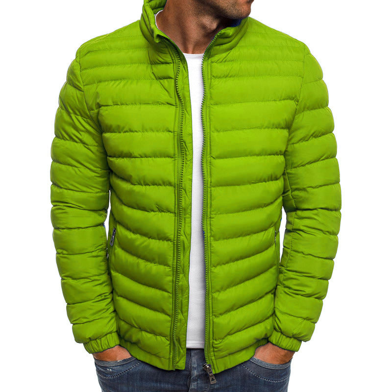 Men's Padded Zip-Up Jacket with Pockets (photo 11)