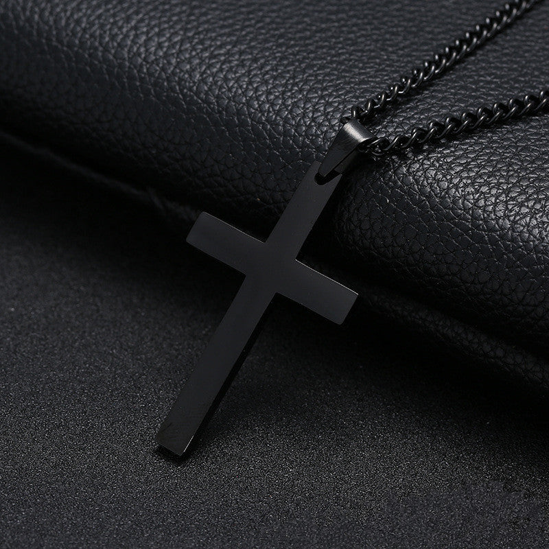Stainless Steel Cross Pendant Necklace (photo 6)