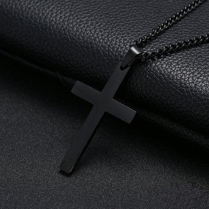 Stainless Steel Cross Pendant Necklace (photo 6)