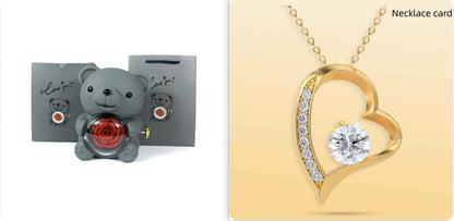 Rotating Bear and Rose Jewelry Gift Box (photo 14)