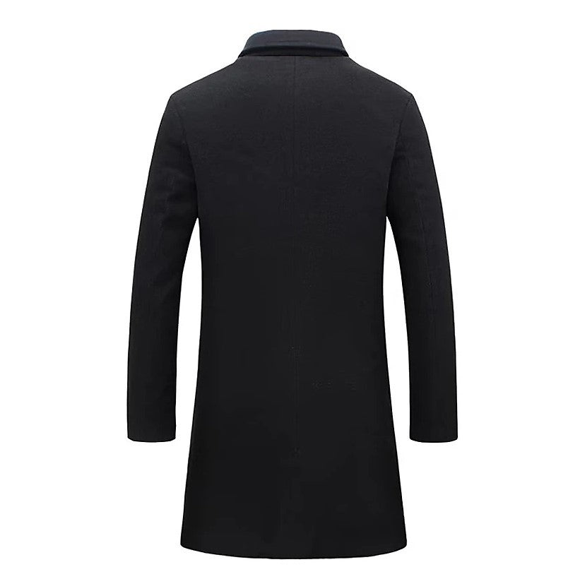 Men's Lapel Single-Breasted Trench Coat (photo 8)