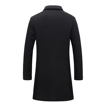 Men's Lapel Single-Breasted Trench Coat (photo 8)