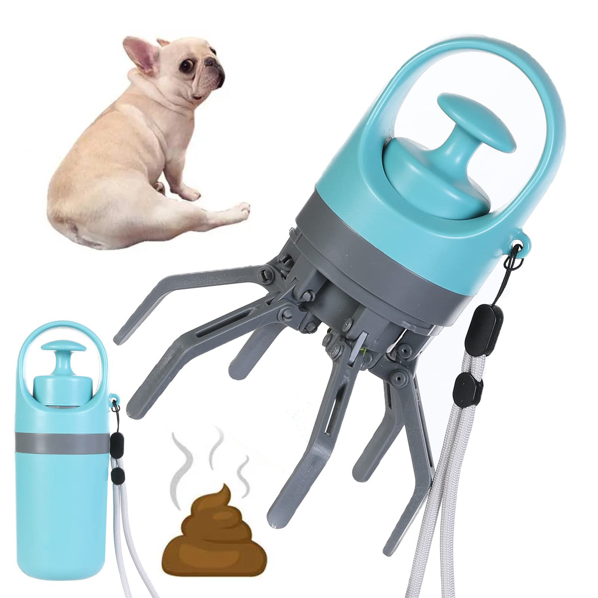 Dog Poop Scooper with Built-In Bag Dispenser