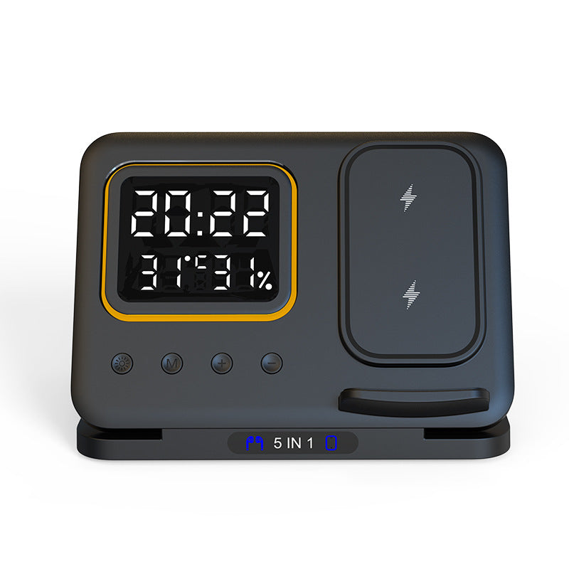 5-in-1 Wireless Charging Station with Digital Alarm Clock (photo 10)