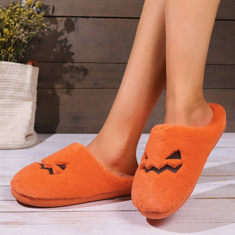 Pumpkin Plush House Slippers (photo 2)