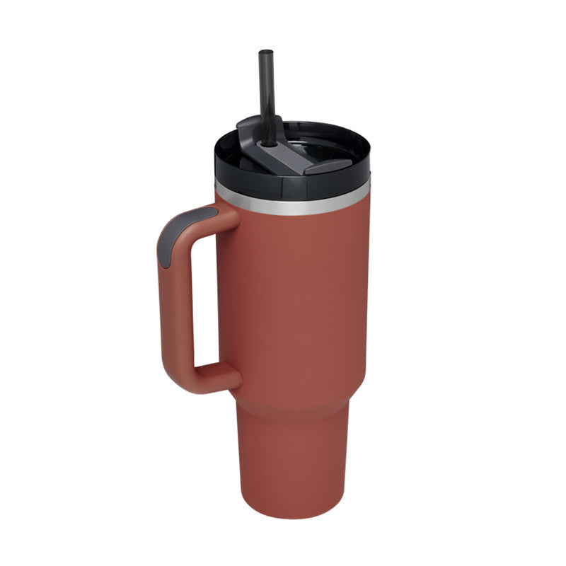 40 oz Insulated Stainless Steel Tumbler with Handle, Lid and Straw (photo 43)