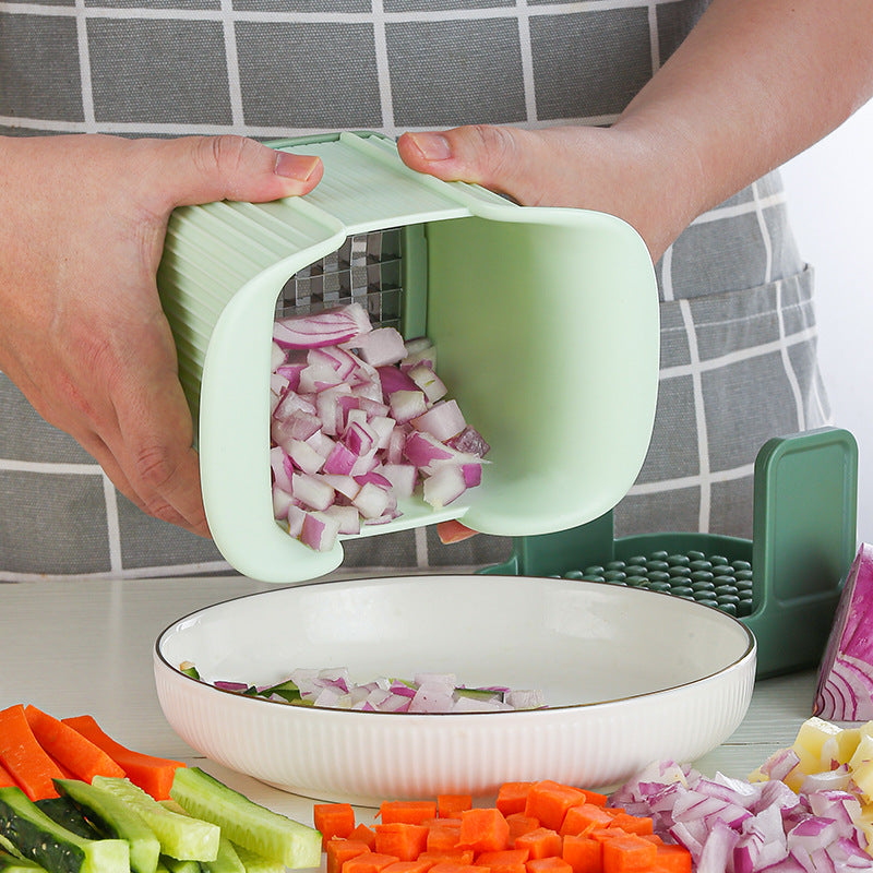 Hand-Press Vegetable Chopper and Dicer for Onions and Potatoes (photo 2)