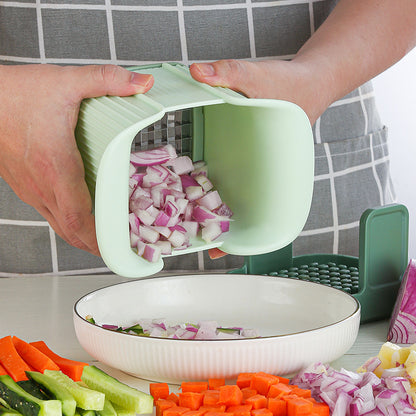 Hand-Press Vegetable Chopper and Dicer for Onions and Potatoes (photo 2)