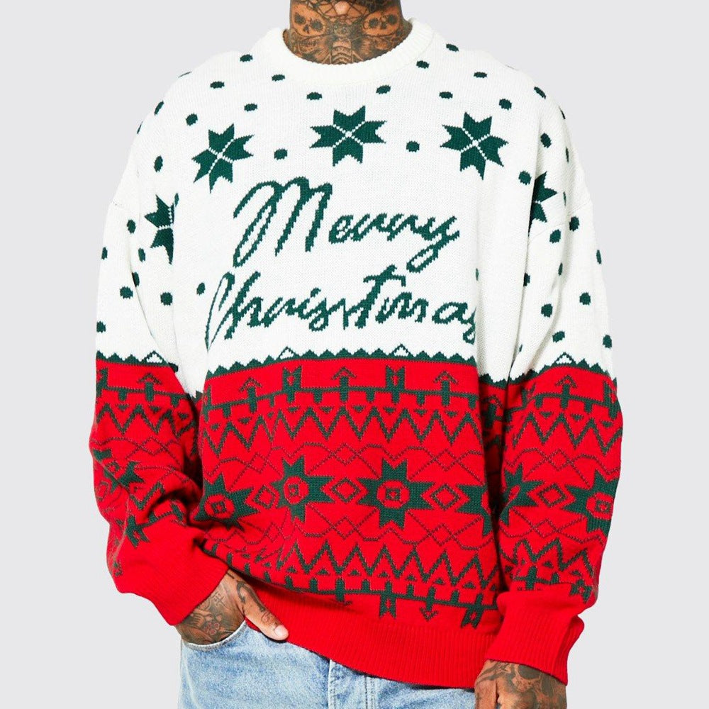 Men's Jacquard Knit Holiday Sweater (photo 2)