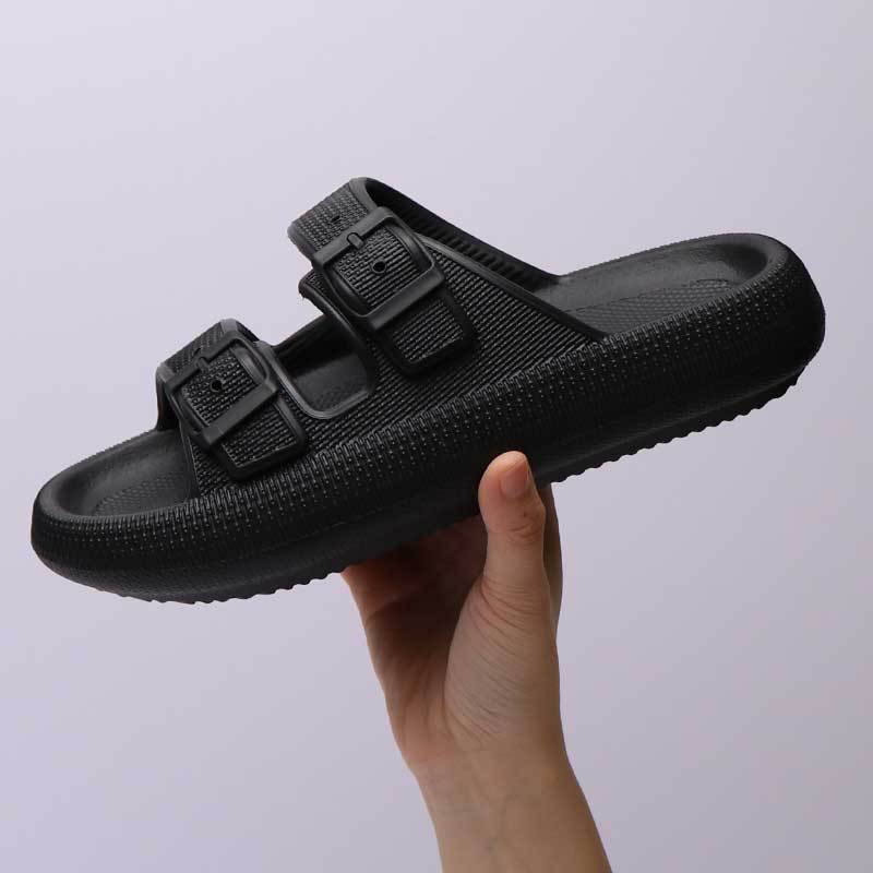 Platform Slide Sandals with Double Buckle, EVA (photo 9)