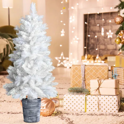 4 ft White Artificial Christmas Tree in Pot Stand (photo 2)