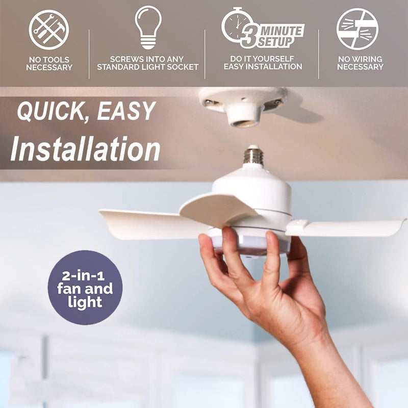Screw-In LED Light and Fan with Remote, E26