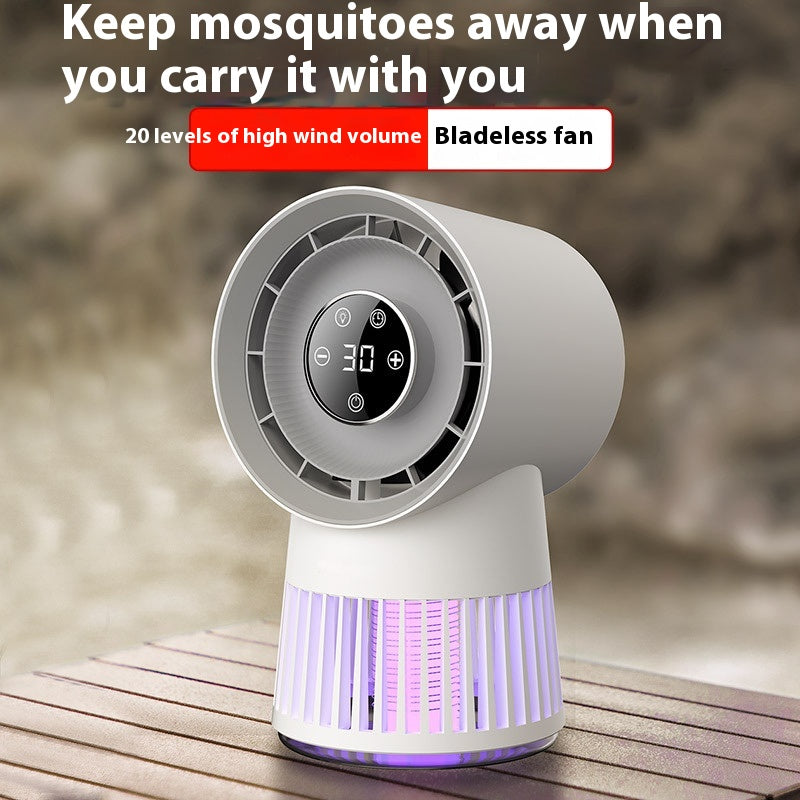 USB Rechargeable Mosquito Trap Fan with Light (photo 2)