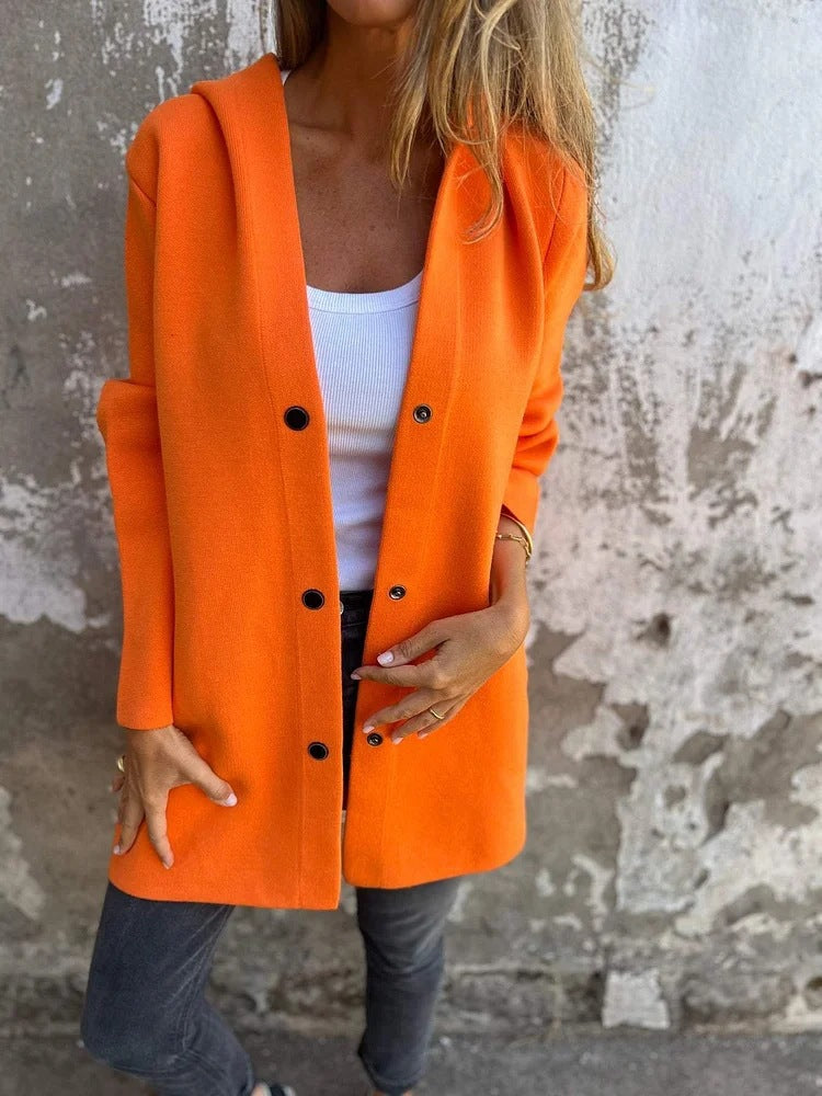 Women's Hooded Single-Breasted Loose Jacket (photo 11)