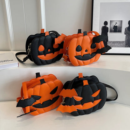 Pumpkin and Bat Crossbody Bag (photo 10)