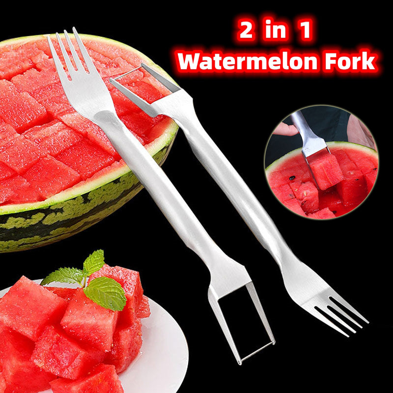 2-in-1 Stainless Steel Watermelon Slicer Fork