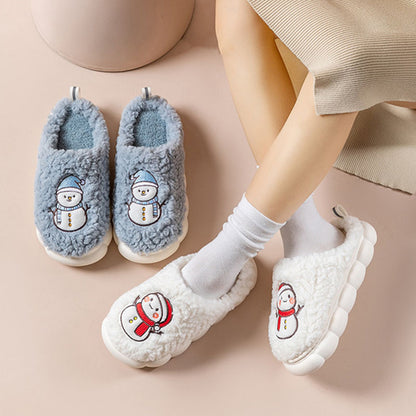 Snowman Plush House Slippers (photo 2)