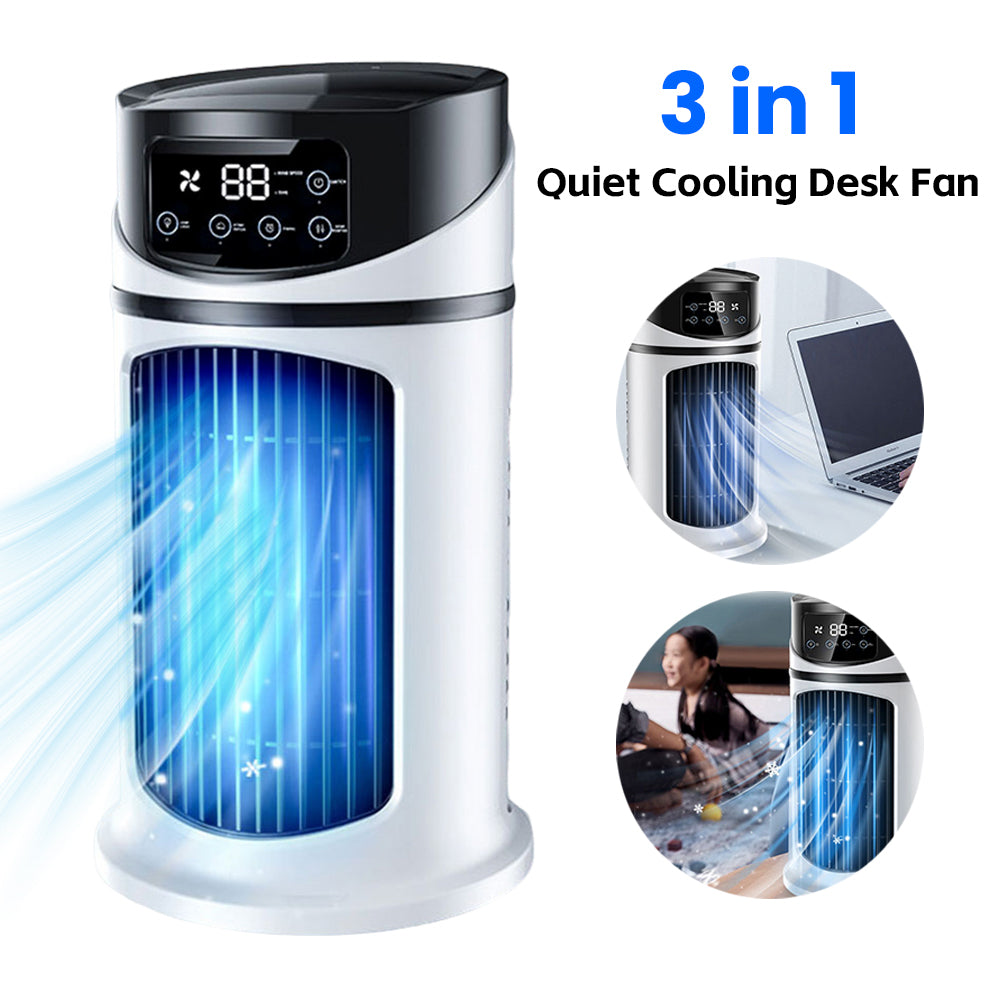 USB Mini Evaporative Air Cooler Fan, 24.5 x 15.5 x 15.5 cm