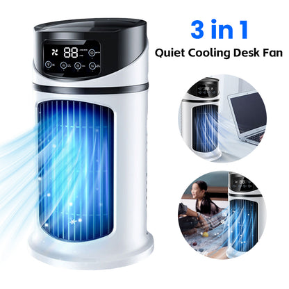 USB Mini Evaporative Air Cooler Fan, 24.5 x 15.5 x 15.5 cm