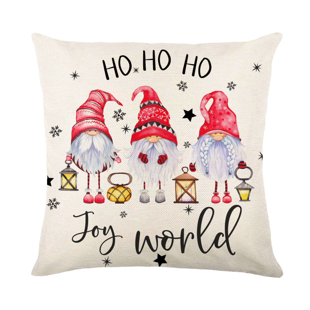 Snowflake Print Christmas Pillow Cover, 45 x 45 cm (photo 11)