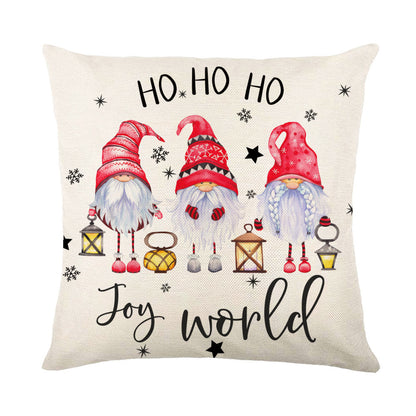 Snowflake Print Christmas Pillow Cover, 45 x 45 cm (photo 11)