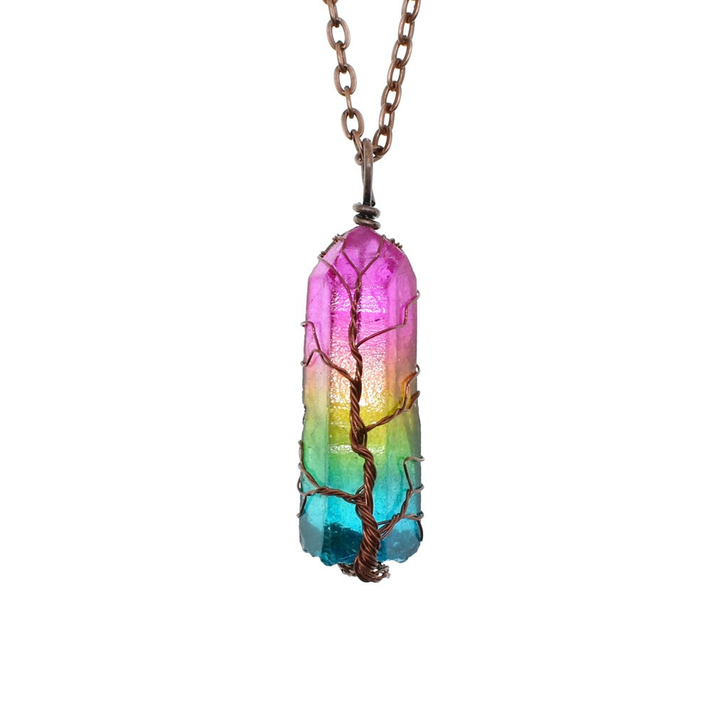 Stone Crystal Point Pendant Necklace (photo 8)