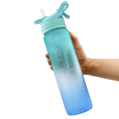 1 L Water Bottle with Spray Mist and Straw (photo 6)