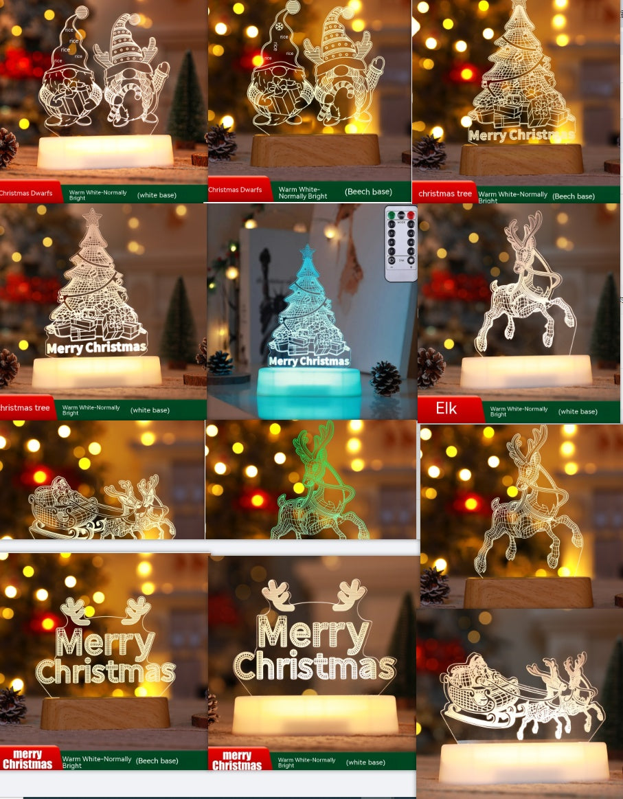 Christmas 3D Acrylic LED Night Light (photo 15)
