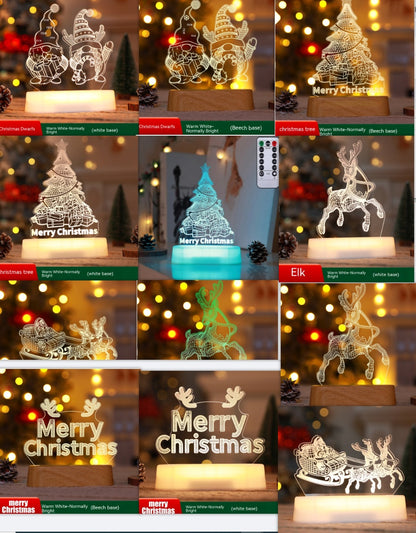 Christmas 3D Acrylic LED Night Light (photo 15)