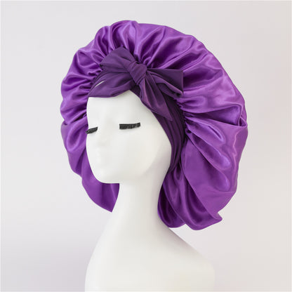 Satin Sleep Bonnet with Ribbon (photo 16)