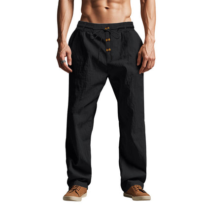 Men's Loose Straight-Leg Drawstring Pants (photo 4)