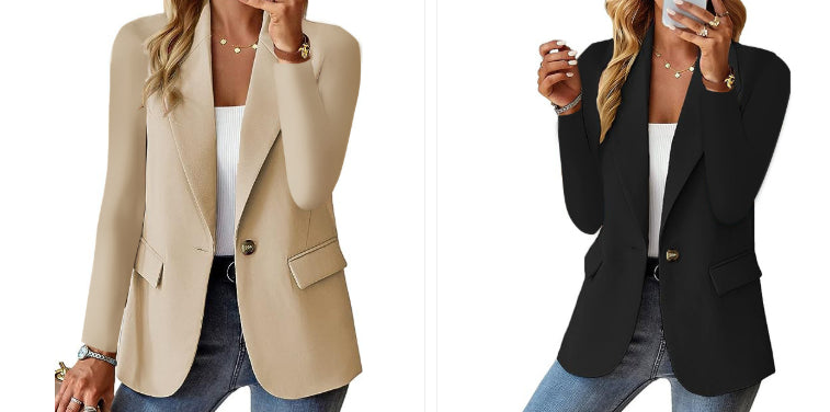 Women's Lapel Button Suit Jacket (photo 35)