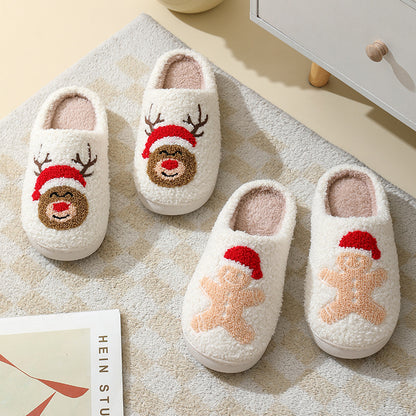 Christmas Cartoon Plush Slippers (photo 4)