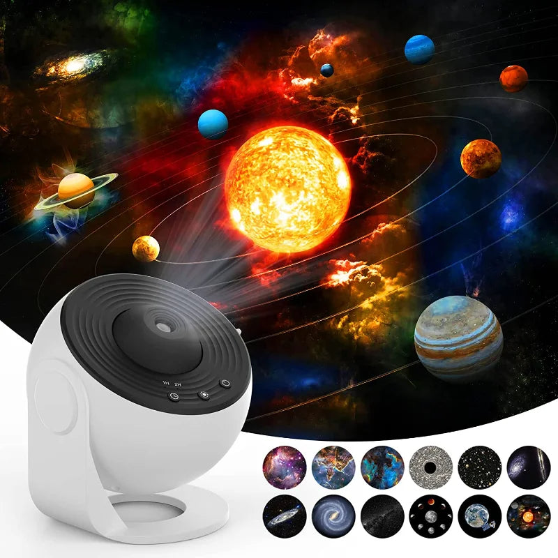 12-in-1 Rotating Galaxy Planetarium Projector