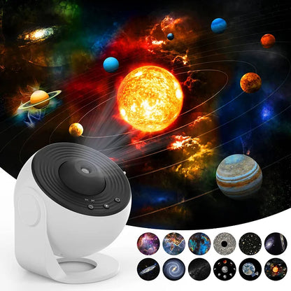 12-in-1 Rotating Galaxy Planetarium Projector