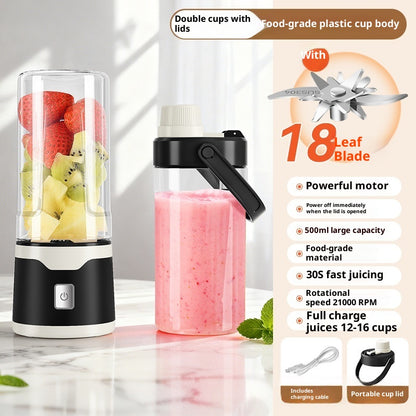 Rechargeable Portable Blender Cup, Single or Double Cup (photo 9)