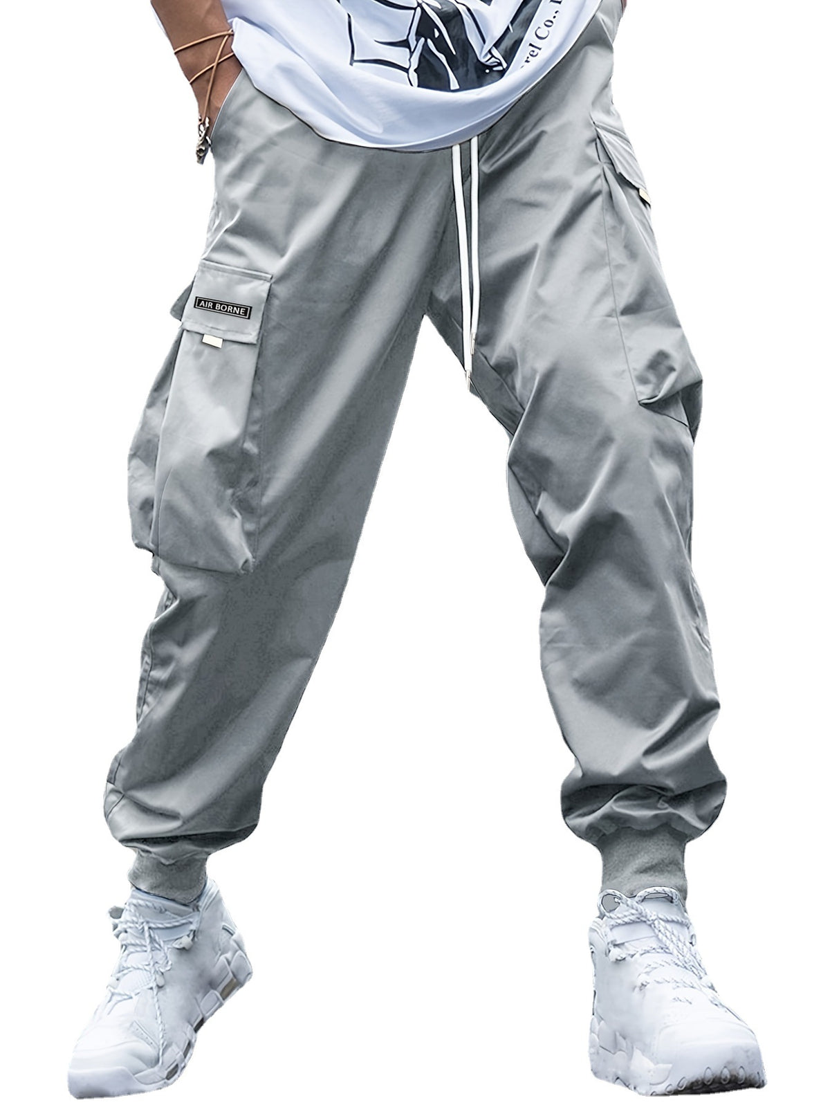 Men's Multi-Pocket Cargo Drawstring Pants (photo 16)
