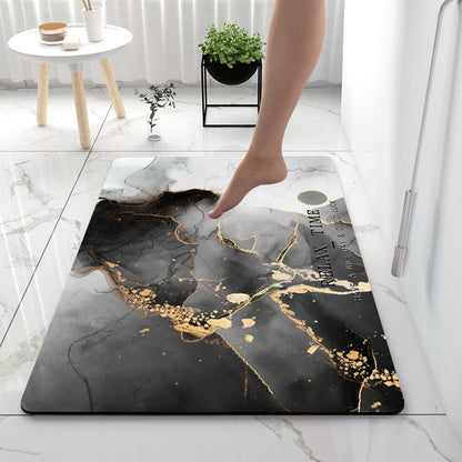 Quick-Dry Marble Print Bath Mat (photo 8)
