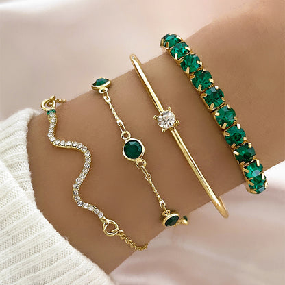 4-Piece Stretch Rhinestone Bracelet Set (photo 7)
