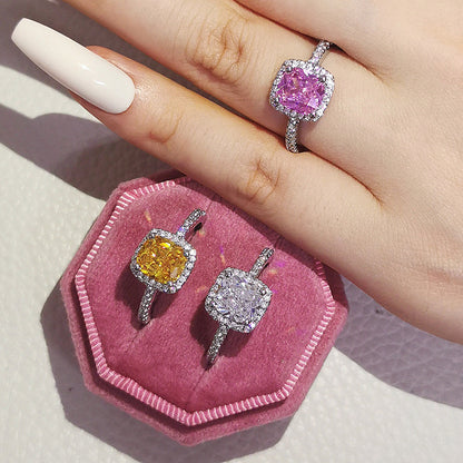 Multicolor Cubic Zirconia Statement Ring