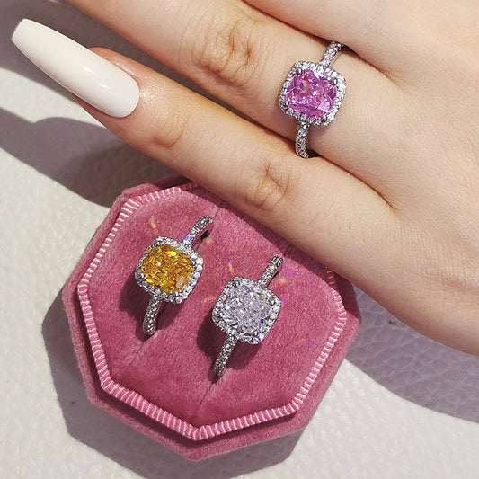 Multicolor Cubic Zirconia Statement Ring